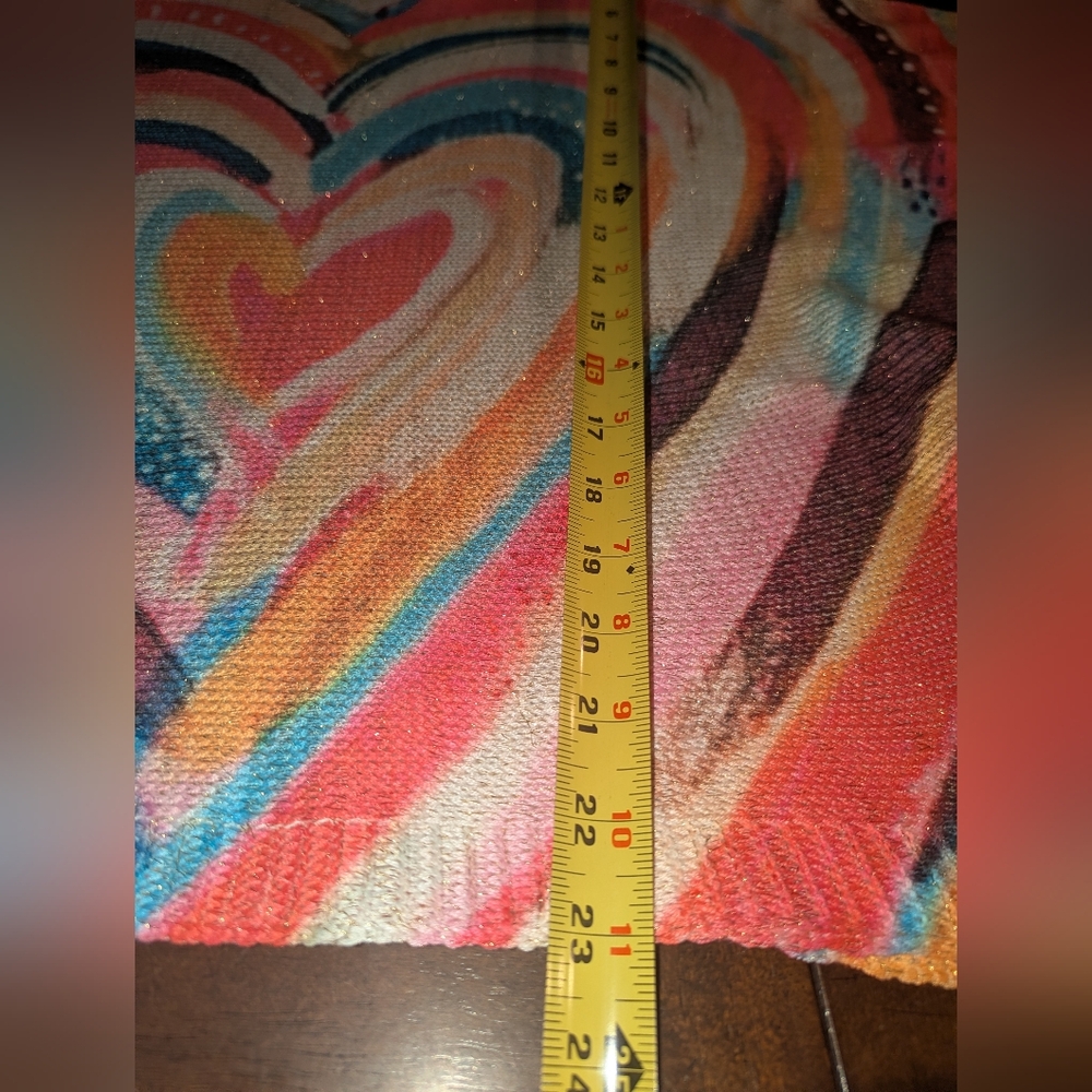 BRAND BAZAR Italian Knit Top – Heart Print Boho - Picture 10 of 11